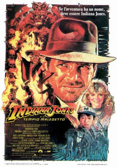 LA locandina di Indiana Jones e il tempio maledetto
