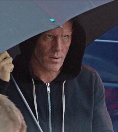 Wade Wilson senza maschera sul set di Deadpool
