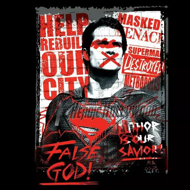Il graffiti poster di Superman per Dawn of Justice
