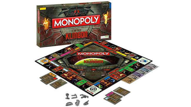 Il Monopoly di Star Trek La superficie di gioco del Monopoly-Klingon di Star Trek
