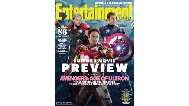 Enternatinment Weekly con Thor, Captain America e Iron Man