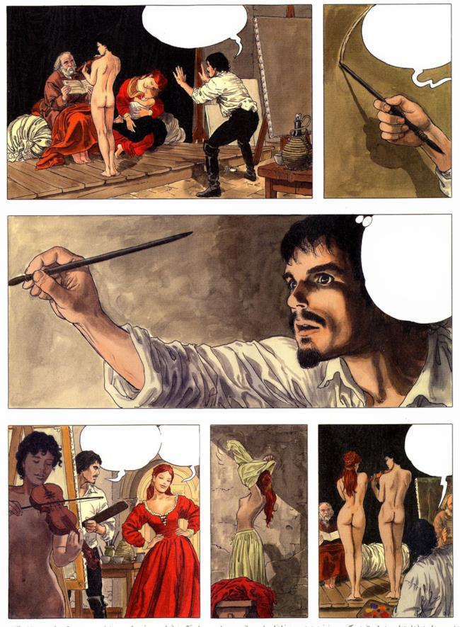 Tavole del Caravaggio di Milo Manara