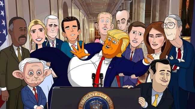 Arriva Our Cartoon President, la serie animata dedicata a Donald Trump Una scena del teaser trailer della serie animata