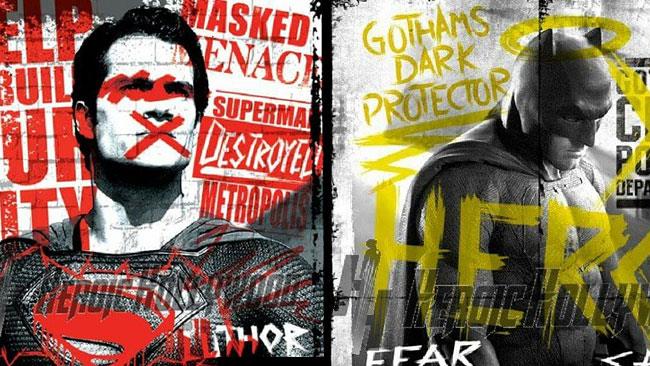 I graffiti poster di Batman v Superman e l'annuncio del playset LEGO Batman e Superman in nuovi graffiti poster