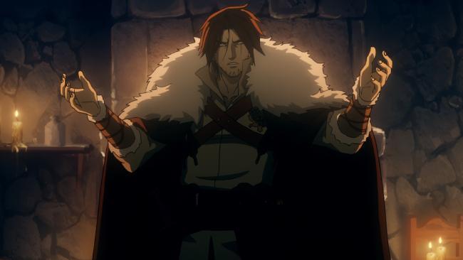 Il protagonista di Castlevania Una scena tratta dall'anime.