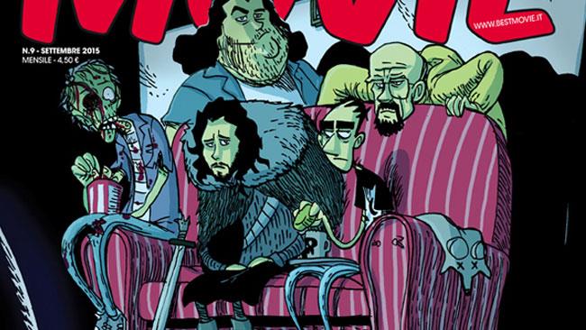 Zerocalcare torna con una storia inedita che spiega come sopravvivere alle serie TV La cover di Best Movie disegnata da Zerocalcare
