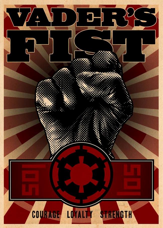 Manifesto di Darth Vader in stile Seconda Guerra Mondiale