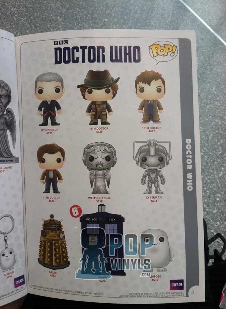Concept art per la linea Funko ispirata a Doctor Who