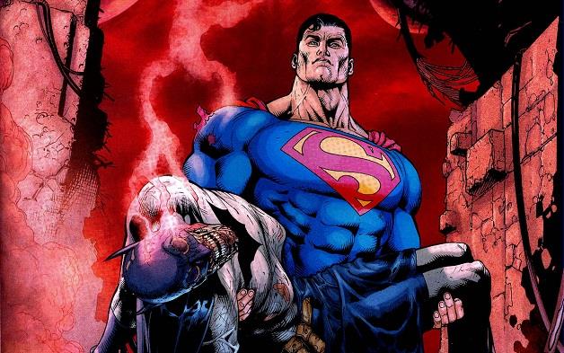 Superman in una tavola di Crisi Finale