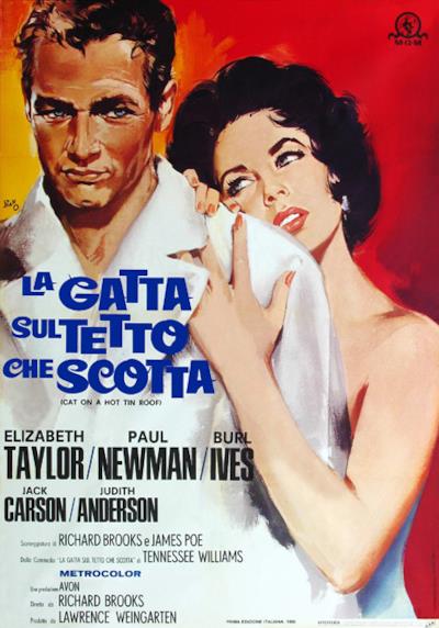 La locandina de La gatta sul tetto che scotta