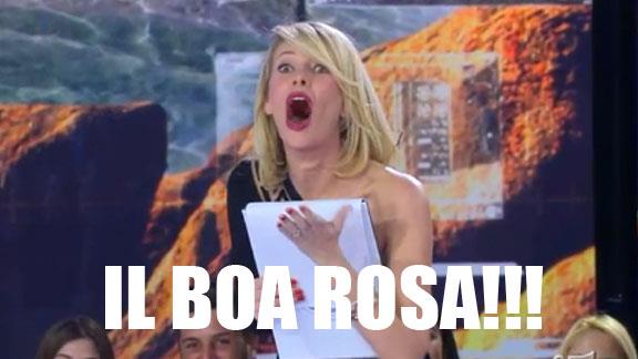 Isola dei Famosi: Rocco a Playa Desnuda col boa rosa in libertà La Marcuzzi ha visto il boa rosa