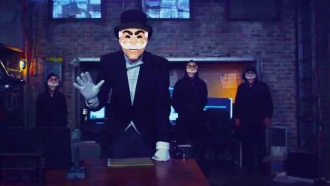 Il gruppo di hacker della serie tv Mr Robot Una scena di Mr Robot