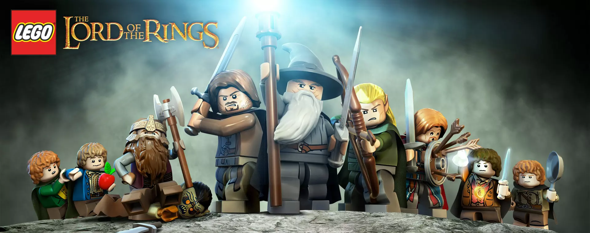 Poster del video gioco LEGO de Il Signore degli Anelli.