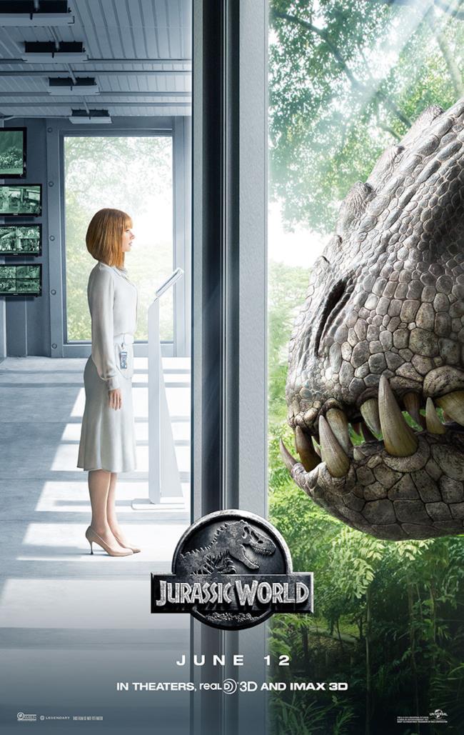 Il poster di Jurassic World con l'Indominus Rex
