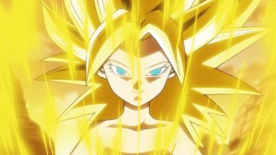 Caulifla trasformata in Super Saiyan