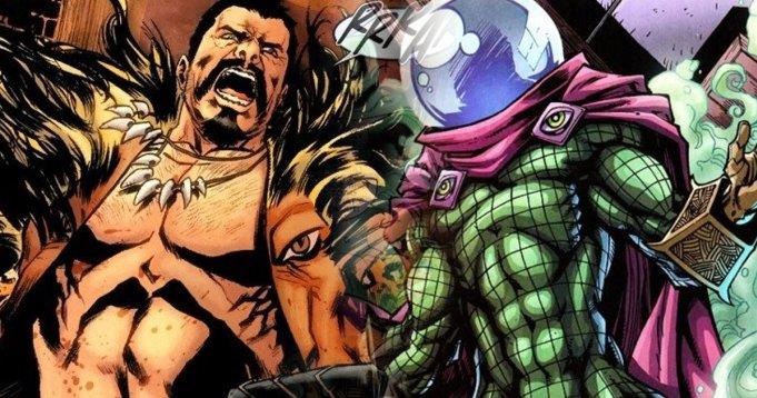 Kraven e Mysterio rappresentati nei fumetti Marvel