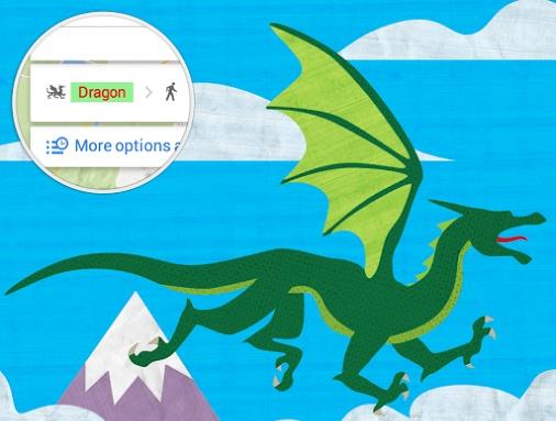 Le nuove opzioni di percorso di Google Maps comprendono un drago... Easter Egg: nuove opzioni di percorso di Google Maps