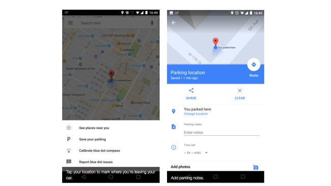 Google Maps, funzione trova auto parcheggiata