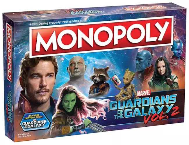 Il Monopoly Guardiani della Galassia Vol. 2 La scatola del Monopoly Guardiani della Galassia Vol. 2