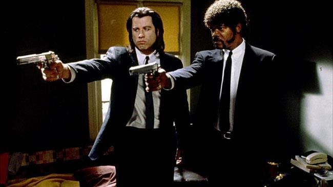 I protagonisti di Pulp Fiction Una scena di Pulp Fiction