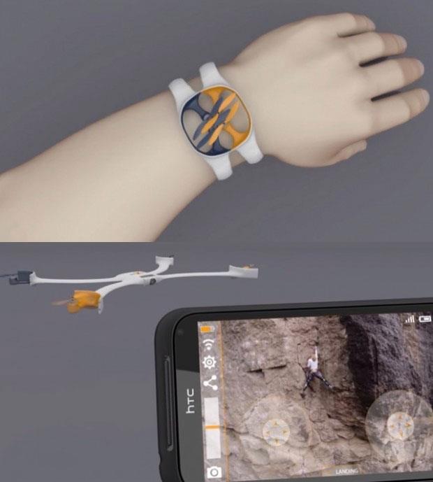 Il drone Nixie al polso e in volo