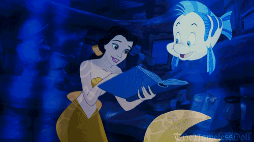 Flounder con Belle in versione sirena