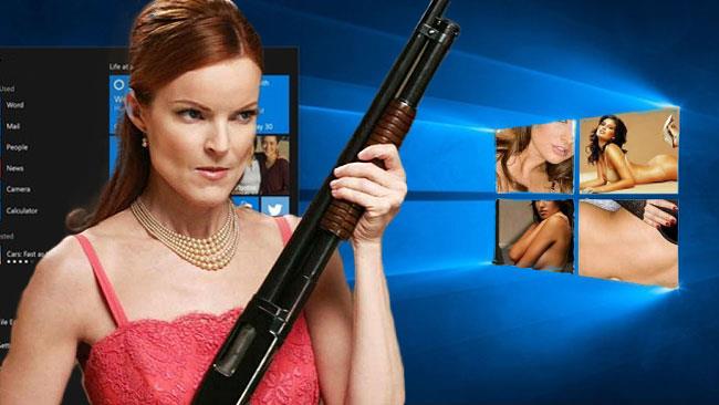 Windows 10 le mostra la collezione d'immagini porno del marito; la moglie non è contenta Una moglie contro il lato pornografico di Windows 10
