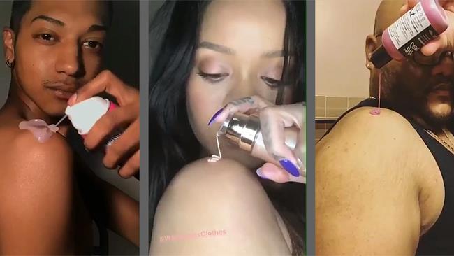 Rihanna testa la lozione Body Lava e Twitter esplode Rihanna prova la lozione Body Lava