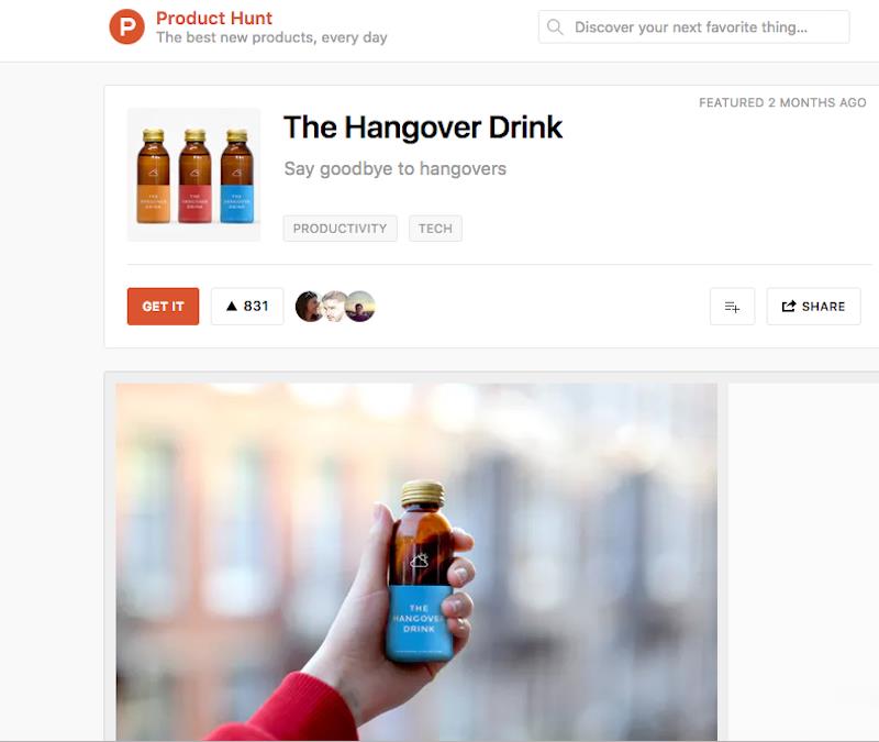 Morning Recovery su Product Hunt