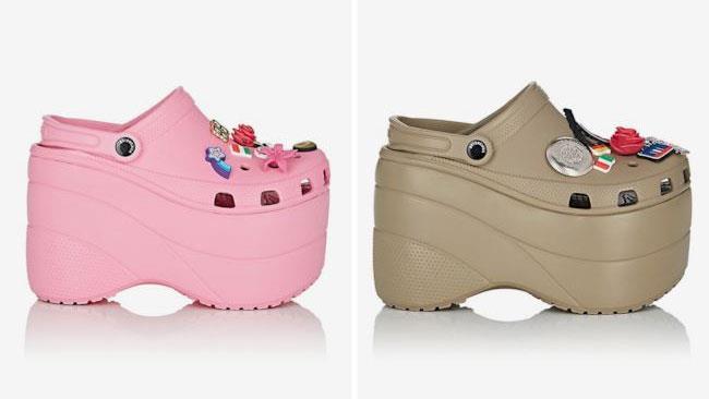 Le nuove Crocs con la zeppa di Balenciaga sono inguardabili! Le orribili Crocs di Balenciaga