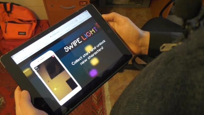 un esempio di Swipe Light il videogioco Swipe Light
