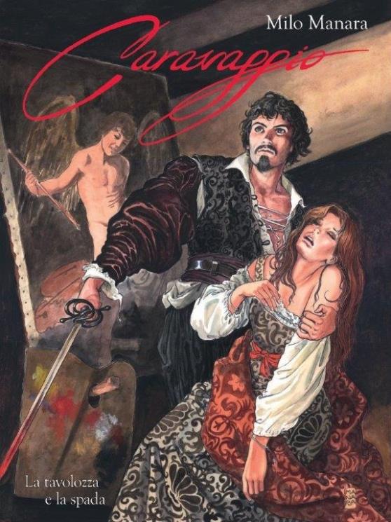 La copertina del primo tomo di Caravaggio di Milo Manara