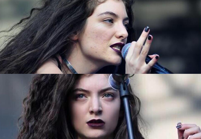 Lorde e la crociata contro Photoshop Due foto di Lorde a confronto