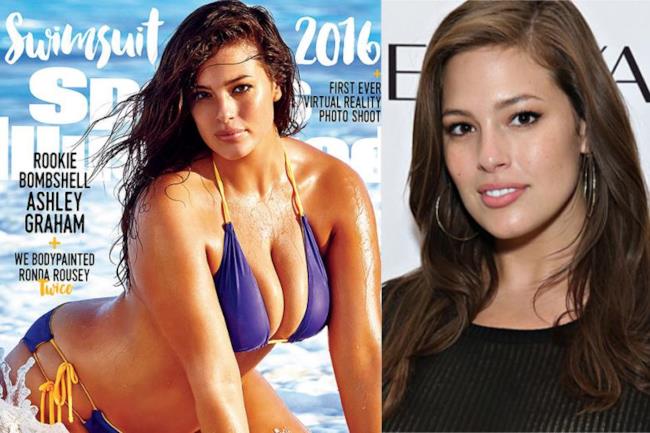 Ashley Graham è la prima modella oversize a guadagnarsi la copertina di Sports Illustrated Ashley Graham sulla copertina della Swimsuite Edition di Sports Illustrated
