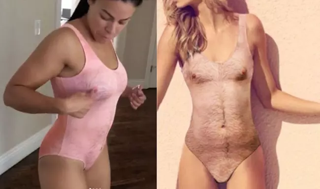 Il costume da bagno che ti rende peloso! Due ragazze che indossano il costume villoso