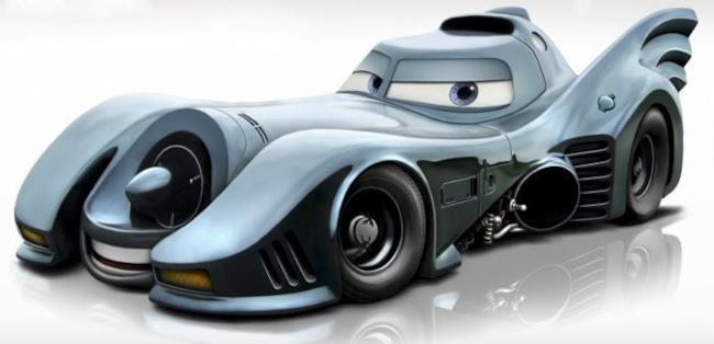 Cars 3 e il cameo mancato con le batmobili Una delle batmobili che sarebbe dovuta comparire in Cars 3