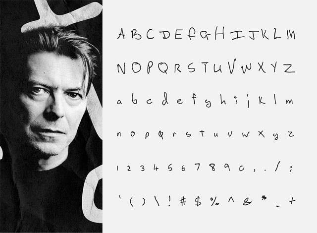 Fra le leggende del rock che hanno ispirato Songwriters font c'è anche Bowie