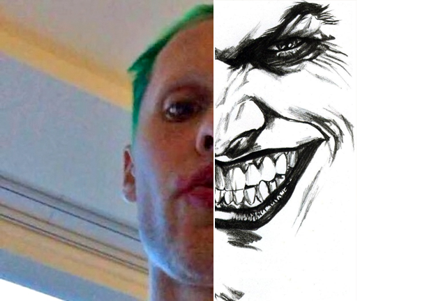 Joker di Jared Leto, in una nuova foto frontale Foto di Jared Leto come Joker