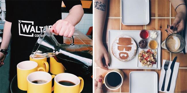 La colazione nel coffee shop a tema Breaking Bad
