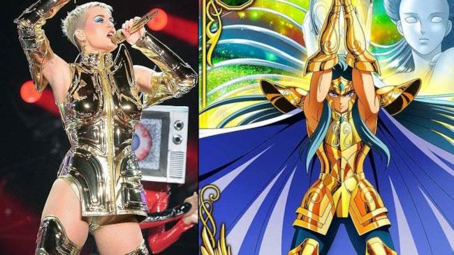 Katy Perry si è vestita da Saint Seiya in concerto Katy Perry paragonata a uno dei Cavalieri d'oro