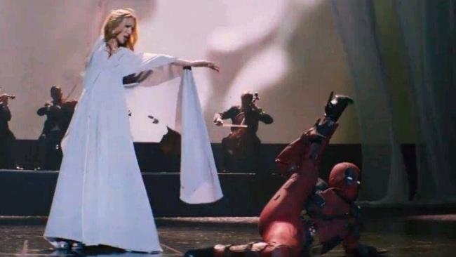 Celin Dion e Deadpool Una parte del video