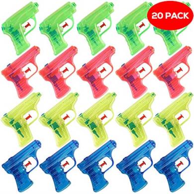20 pistole ad acqua in 4 colori assortiti