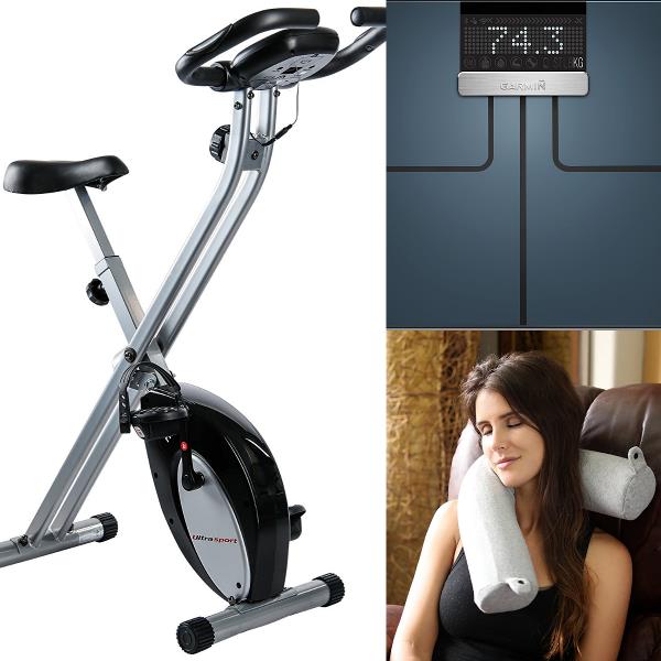 Prodotti per lo sport e il tempo libero per la Festa della Mamma Ultrasport F-Bike, Garmin Index Smart e cuscino da viaggio in Memory Foam