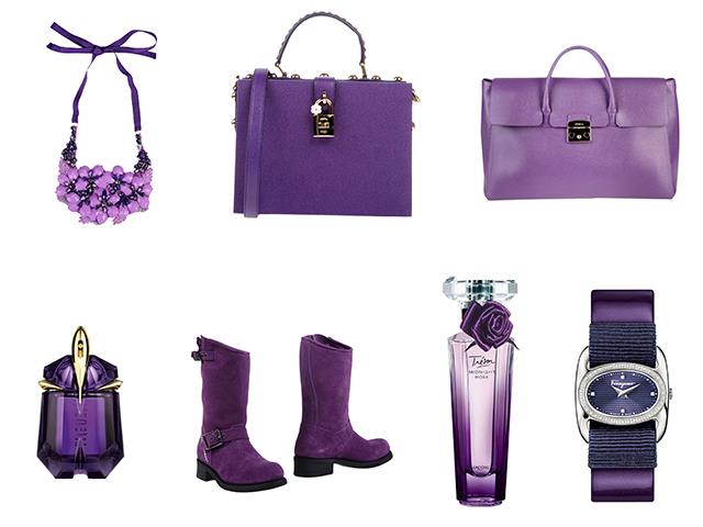 Alberta Ferretti, Dolce e Gabbana, Furla, Salvatore Ferragamo tutto in Ultra Violet Accessori e profumi in Ultra Violet