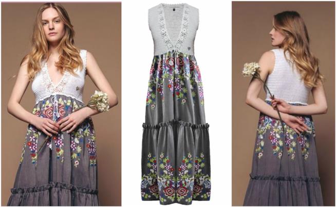 Vestito stampa floreale Princess Handle With Care Abito made in Italy realizzato a mano