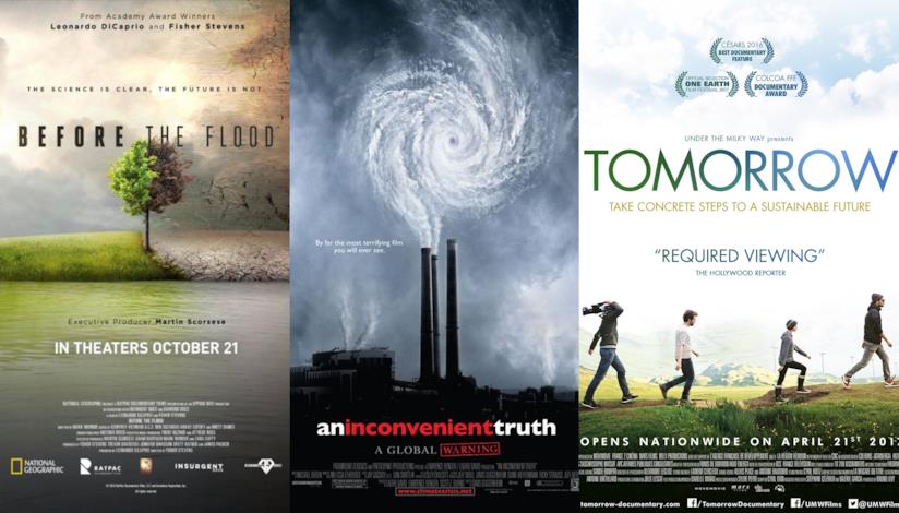 Le locandine di before the flood, una scomoda verità e Domani I poster di before the flood, una scomoda verità e Domani