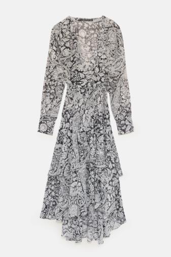 Vestito incrociato stampato