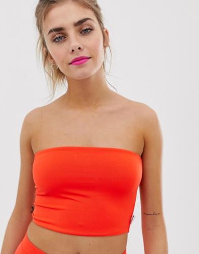 Top corto arancione fluo