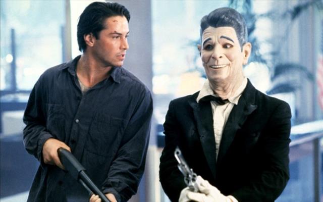 Point Break Keanu Reeves durante la rapina di Point Break