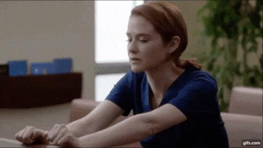 April in una scena di Grey's Anatomy 14x10 April Grey's Anatomy